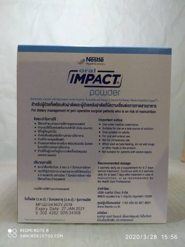Oral IMPACT powder 370 g,อาหารสูตรครบถ้วนที่มีโปรตีนสูง,บริการซื้อยาส่งยาทางไปรษณีย์